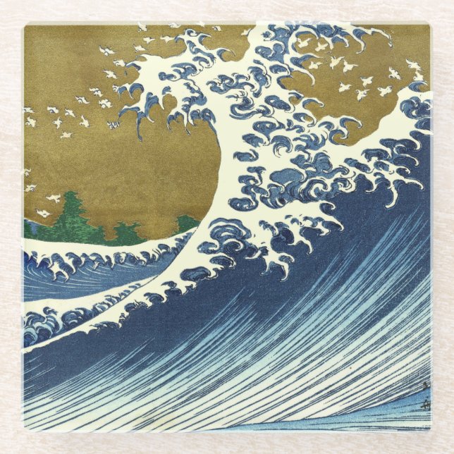 Dessous-de-verre En Verre Hokusai (Devant)