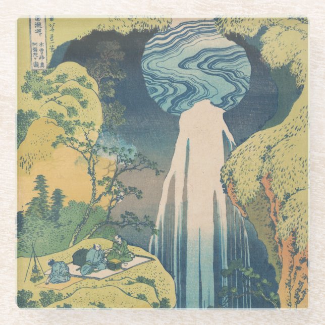 Dessous-de-verre En Verre Hokusai Amida Cascade Japon (Devant)