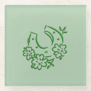 Dessous-de-verre En Verre Horseshoe irlandais