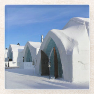 Dessous-de-verre En Verre Hôtel de Glace, Québec, Canada