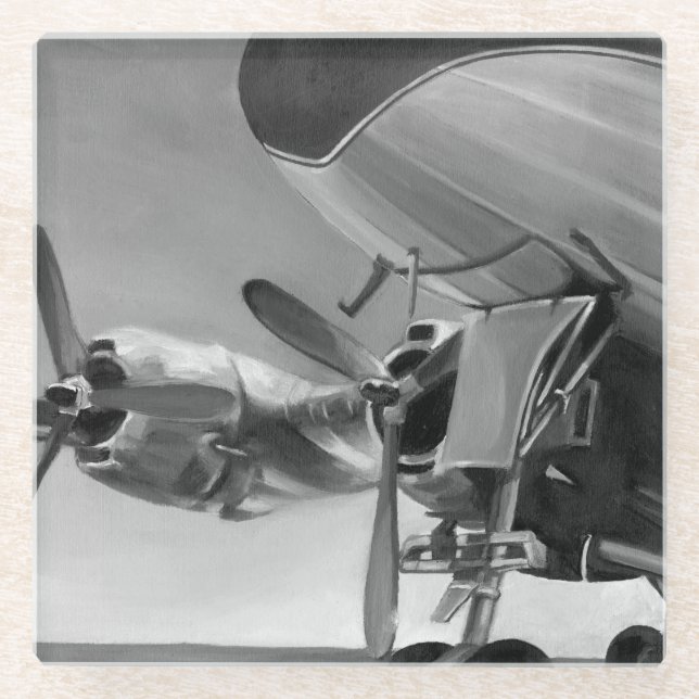 Dessous-de-verre En Verre Icône Aviation (Devant)