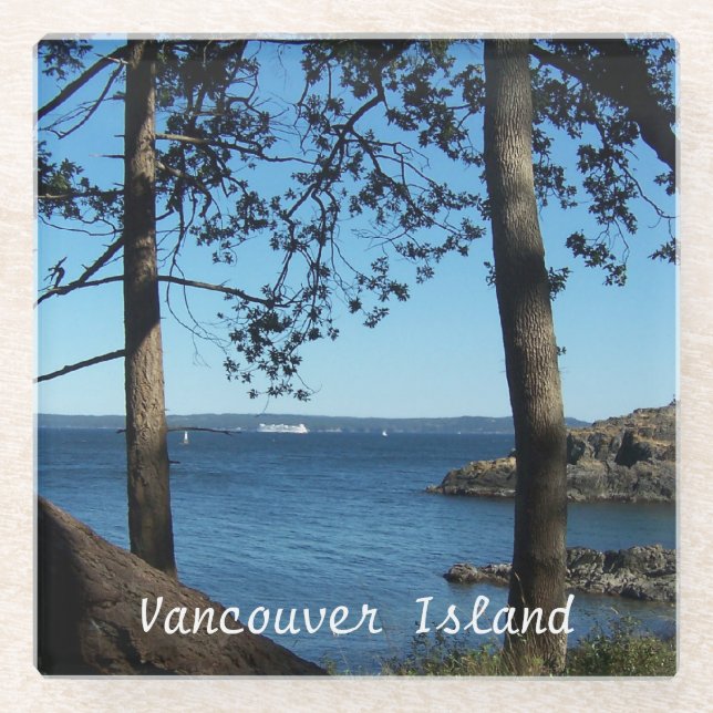 Dessous-de-verre En Verre Île de Vancouver (Devant)