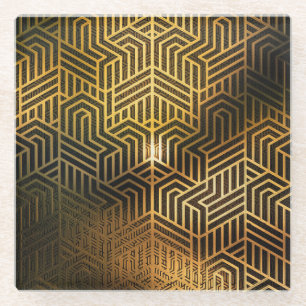 Dessous-de-verre En Verre Illustration 3D Art déco, fond d'écran publicitair