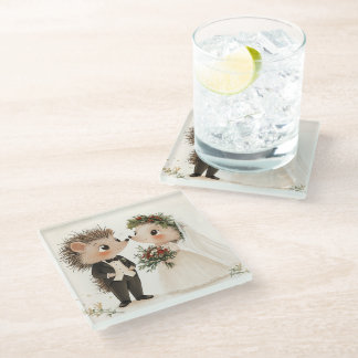 Dessous-de-verre En Verre Illustration de dessous de verre de hérisson