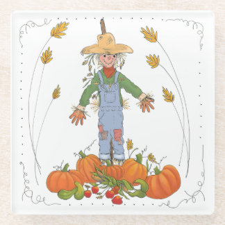 Dessous-de-verre En Verre Illustration du jeu de patchs du Citrouille d'auto