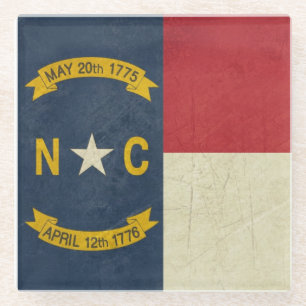 Dessous-de-verre En Verre Illustration grunge de la Caroline du Nord