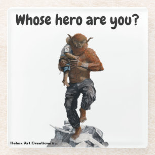 Dessous-de-verre En Verre Imaginaire de la Secourt de l'enfant de l'ours noi