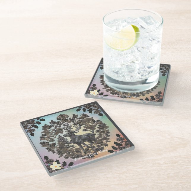 Dessous-de-verre En Verre "Imaginaire de Whimsy" (Incliné)