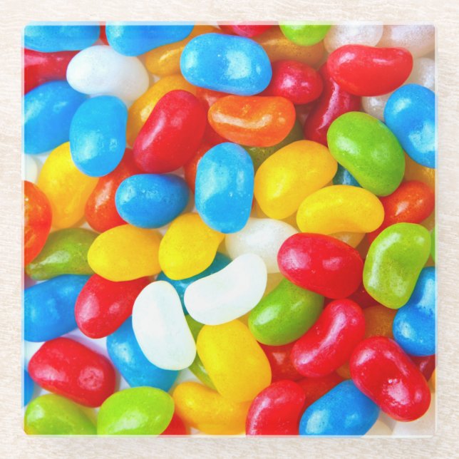 Dessous-de-verre En Verre Immense Pile de Candy Jelly Beans (Devant)