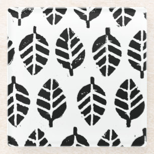 Dessous-de-verre En Verre Impression de pommes de terre Motifs feuilles
