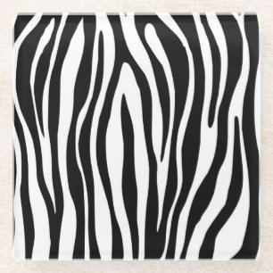 Dessous-de-verre En Verre Impression Zebra