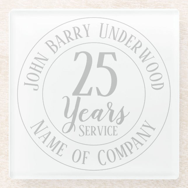 Dessous-de-verre En Verre Indemnité pour service long ou retraite (Devant)