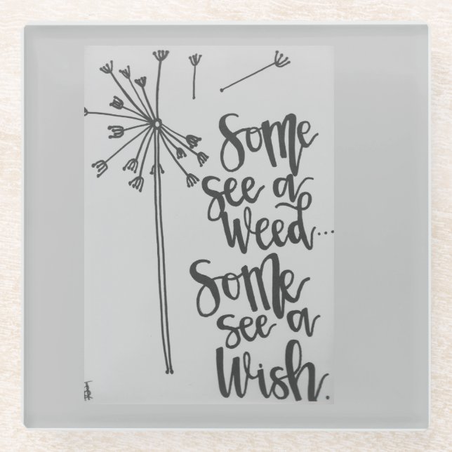Dessous-de-verre En Verre Inspiration Dandelion (Devant)