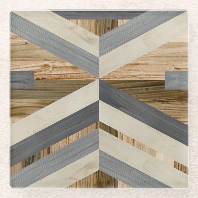 Dessous-de-verre En Verre Intention géométrique (Devant)