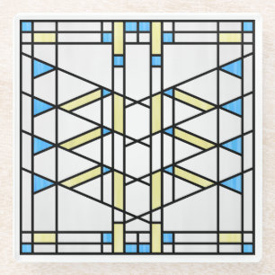 Dessous-de-verre En Verre Interprétation du style scolaire des Prairies no 