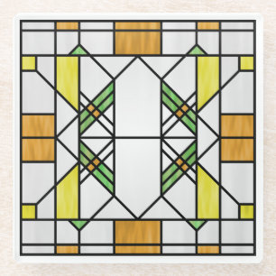 Dessous-de-verre En Verre Interprétation du style scolaire des Prairies no 