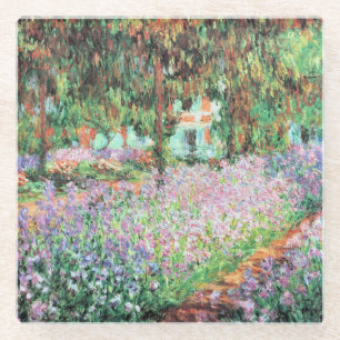 Dessous-de-verre En Verre Irises dans le jardin de Monet