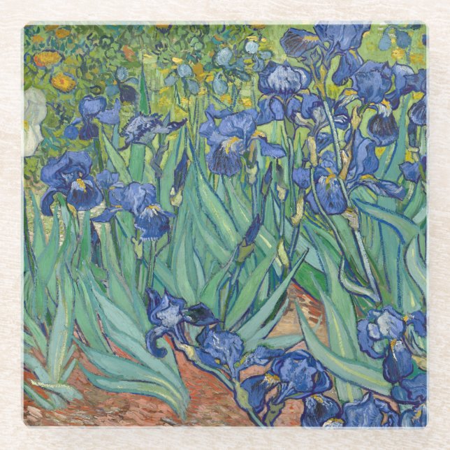 Dessous-de-verre En Verre Irises par Van Gogh (Devant)