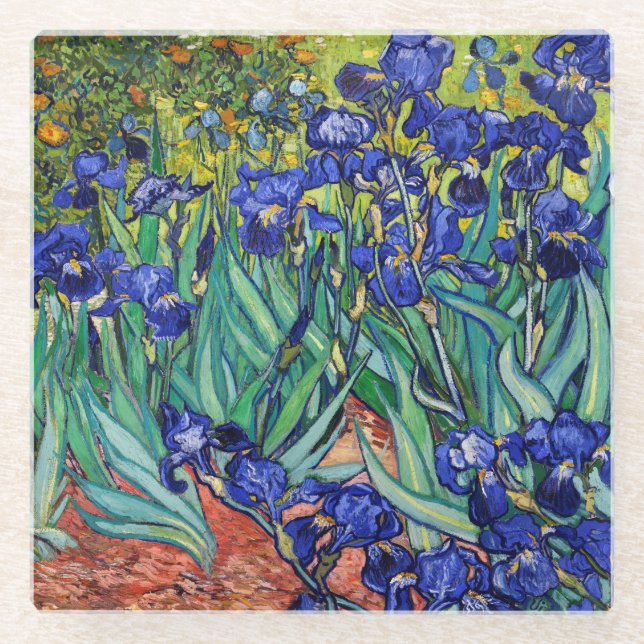 Dessous-de-verre En Verre Irises par Vincent van Gogh (Devant)