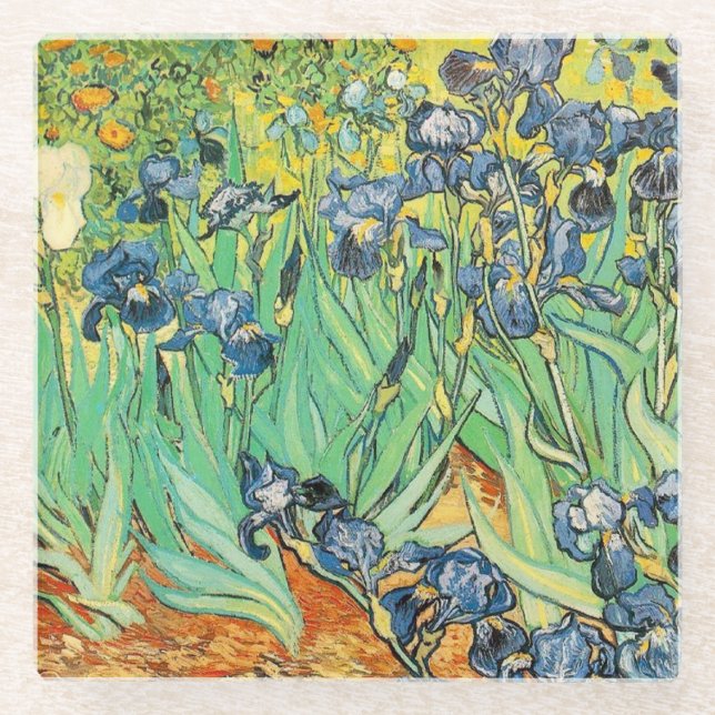 Dessous-de-verre En Verre Irises - Van Gogh - c1889 (Devant)