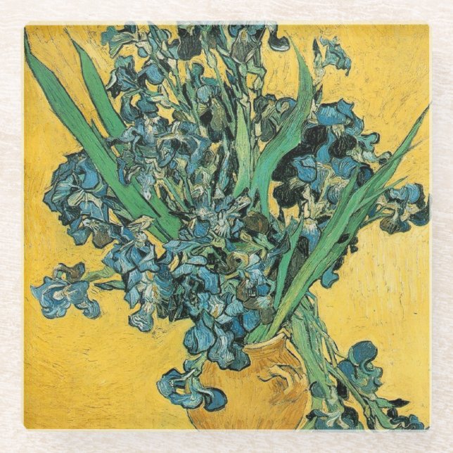 Dessous-de-verre En Verre Irises - Van Gogh - c1890 (Devant)