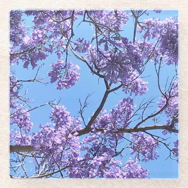 Dessous-de-verre En Verre Jacaranda Blossoms (Devant)