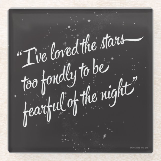 Dessous-de-verre En Verre J'ai aimé les étoiles (Devant)