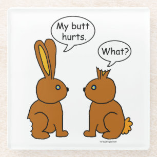 Dessous-de-verre En Verre J'Ai Blessé Le Mur ! - Quoi ?