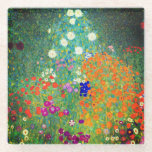 Dessous-de-verre En Verre Jardin aux fleurs Gustav Klimt<br><div class="desc">Dessous de verre en verre avec la peinture à l’huile de Gustav Klimt Jardin aux fleurs (1906). Un beau jardin de fleurs violettes,  rouges,  blanches,  bleues et oranges. Un grand cadeau pour les amateurs d'art Art Nouveau et autrichien.</div>
