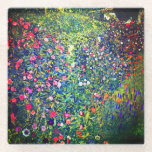 Dessous-de-verre En Verre Jardin italien Gustav Klimt<br><div class="desc">Dessous de verre en verre avec peinture à l’huile de Gustav Klimt,  Paysage du jardin italien (1913). Un beau jardin de fleurs colorées : rouge,  blanc,  rose,  violet. Un grand cadeau pour les amateurs d'art Art Nouveau et autrichien.</div>