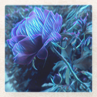 Dessous-de-verre En Verre Jardin Rose électrique