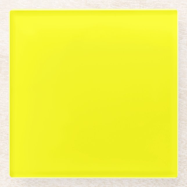 Dessous-de-verre En Verre Jaune (Devant)