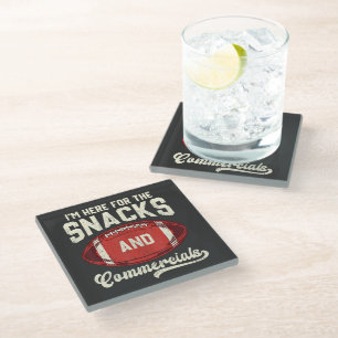 Dessous-de-verre En Verre Je suis là pour les snacks et les publicités de fo