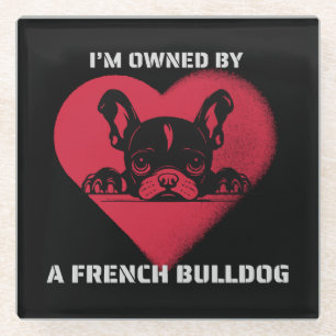 Dessous-de-verre En Verre Je suis possédé par un Bouledogue Français