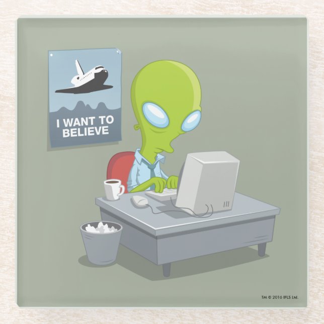 Dessous-de-verre En Verre Je veux croire (Devant)