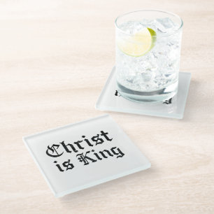 Dessous-de-verre En Verre Jésus-Christ est Roi Gothique Art Grunge Blacklett