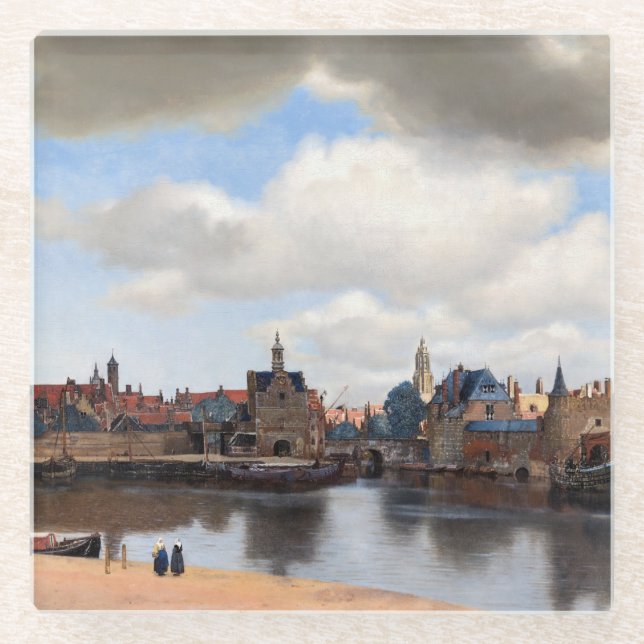 Dessous-de-verre En Verre Johannes Vermeer - Vue de Delft (Devant)