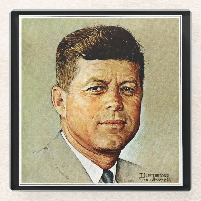 Dessous-de-verre En Verre John F. Kennedy DANS MEMORIAM 2 (Devant)