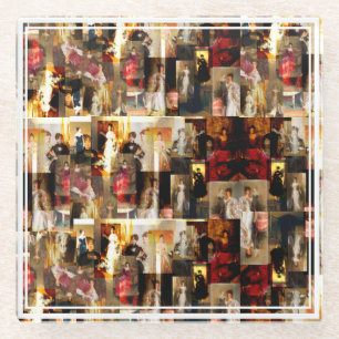 Dessous-de-verre En Verre .John Singer Sargent Elegant Lady Portrait Collage