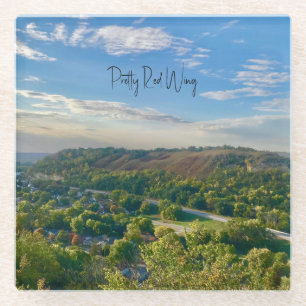 Dessous-de-verre En Verre Joli Dessous de verre en verre à aile rouge