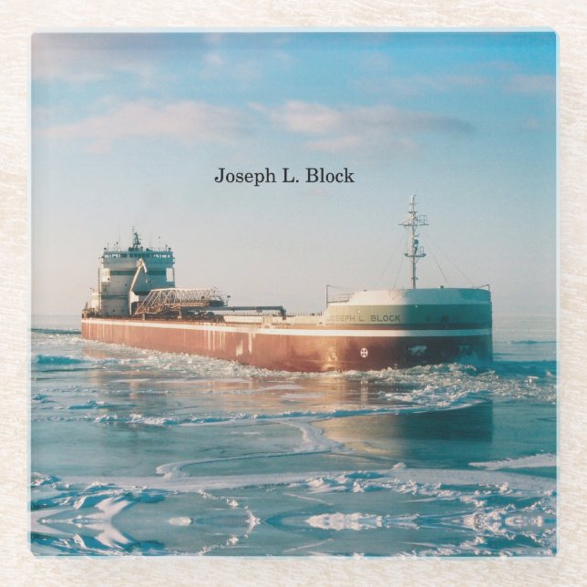 Dessous-de-verre En Verre Joseph L. dessous de verre en verre bloc (Devant)