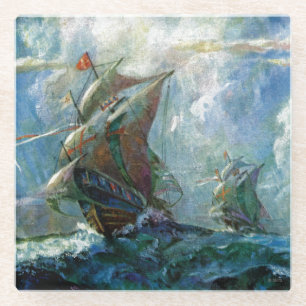 Dessous-de-verre En Verre Jour de Columbus