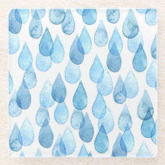 Dessous-de-verre En Verre Jours pluvieux : Motif aquarelle Vintage