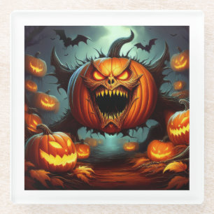 Dessous-de-verre En Verre Joyeux Halloween à tous
