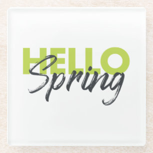 Dessous-de-verre En Verre Joyeux, moderne, amusant, design dynamique Hello S