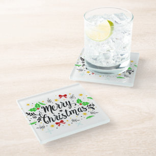 Dessous-de-verre En Verre Joyeux Noël festif