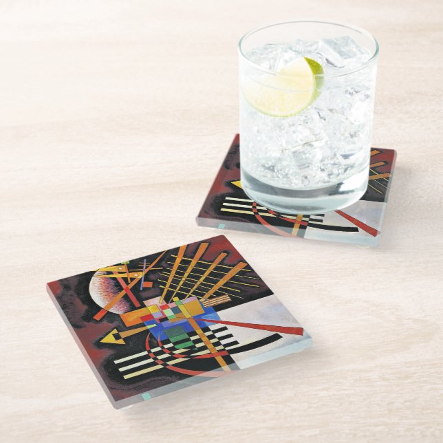 Dessous-de-verre En Verre Kandinsky - Above and Left, (Incliné)