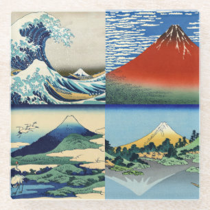 Dessous-de-verre En Verre Katsushika Hokusai - 36 Vues sur le Mont Fuji