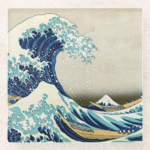 Dessous-de-verre En Verre Katsushika Hokusai - La Grande vague au large de K