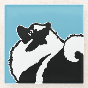 Dessous-de-verre En Verre Keeshond Graphics - Cute Original Chig Art
